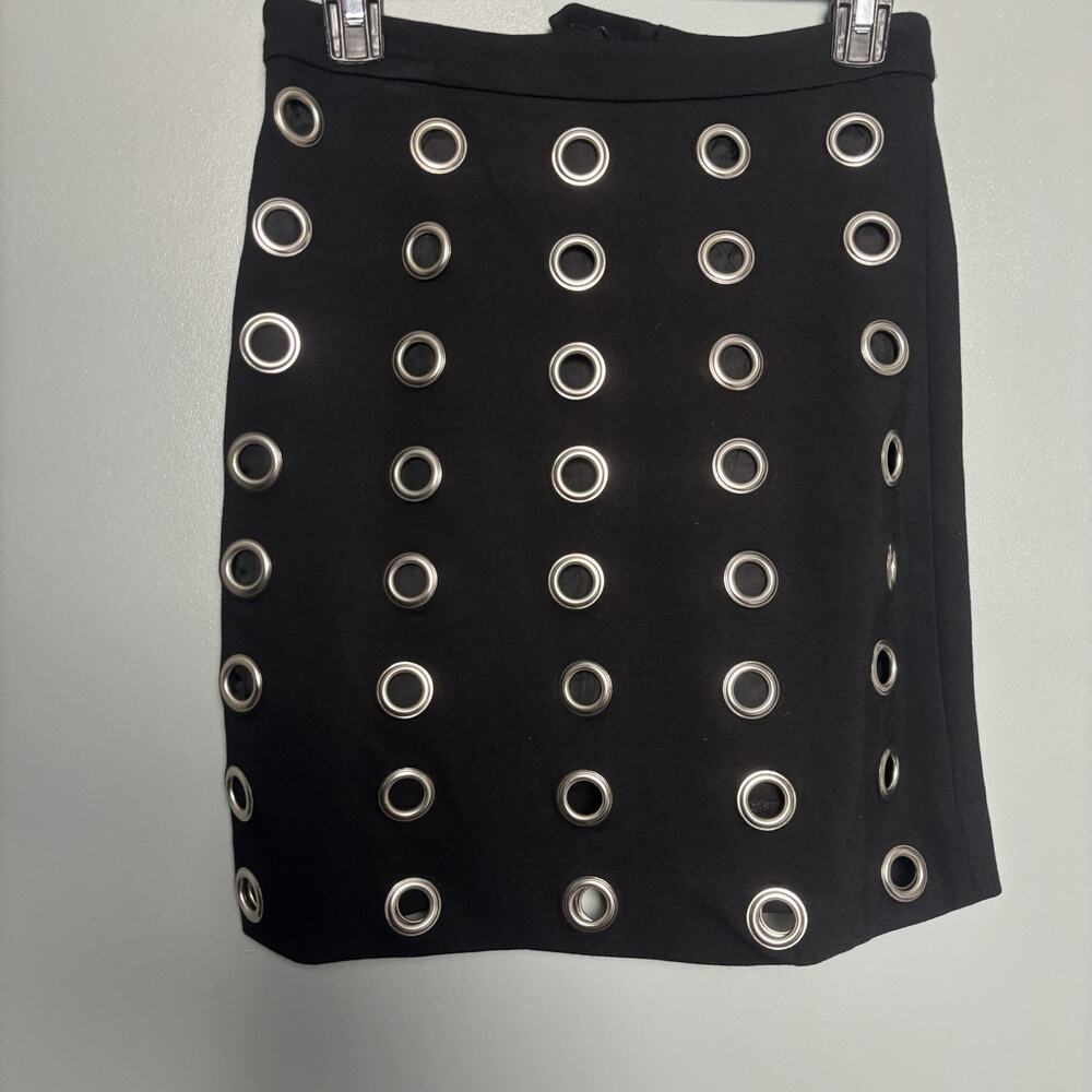 NWT Carmen Marc Calvo Women’s Katerina Metal Eyelet Skirt XS Emo Goth Alt Punk